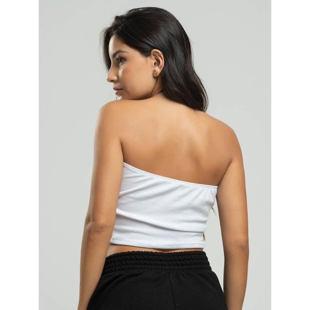 Cropped Canelado Tomara Que Caia Moda Casual Feminina
