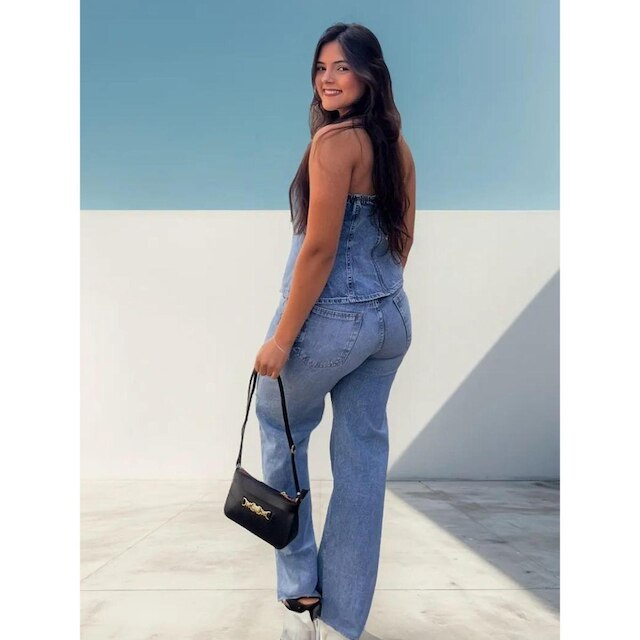 Cropped Feminino Jeans Claro Crisconf