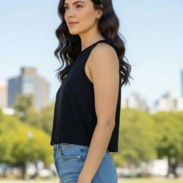 Cropped Feminino Liso Gola Careca- Habana