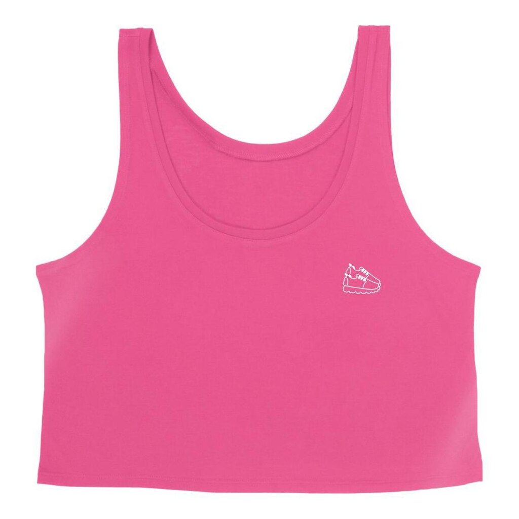 Cropped Feminino Regata Good Look Fitness Academia Estampada Tênis