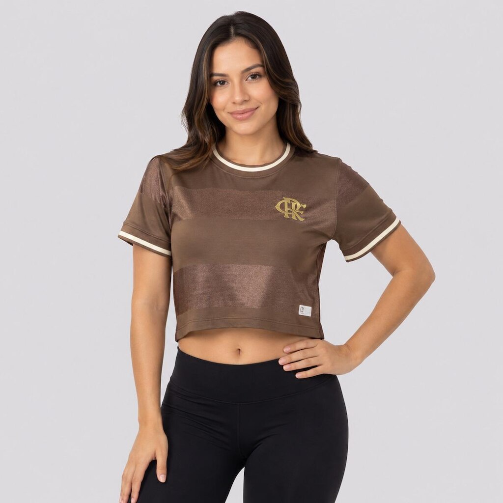 Cropped Flamengo Dry Jacquard Feminino