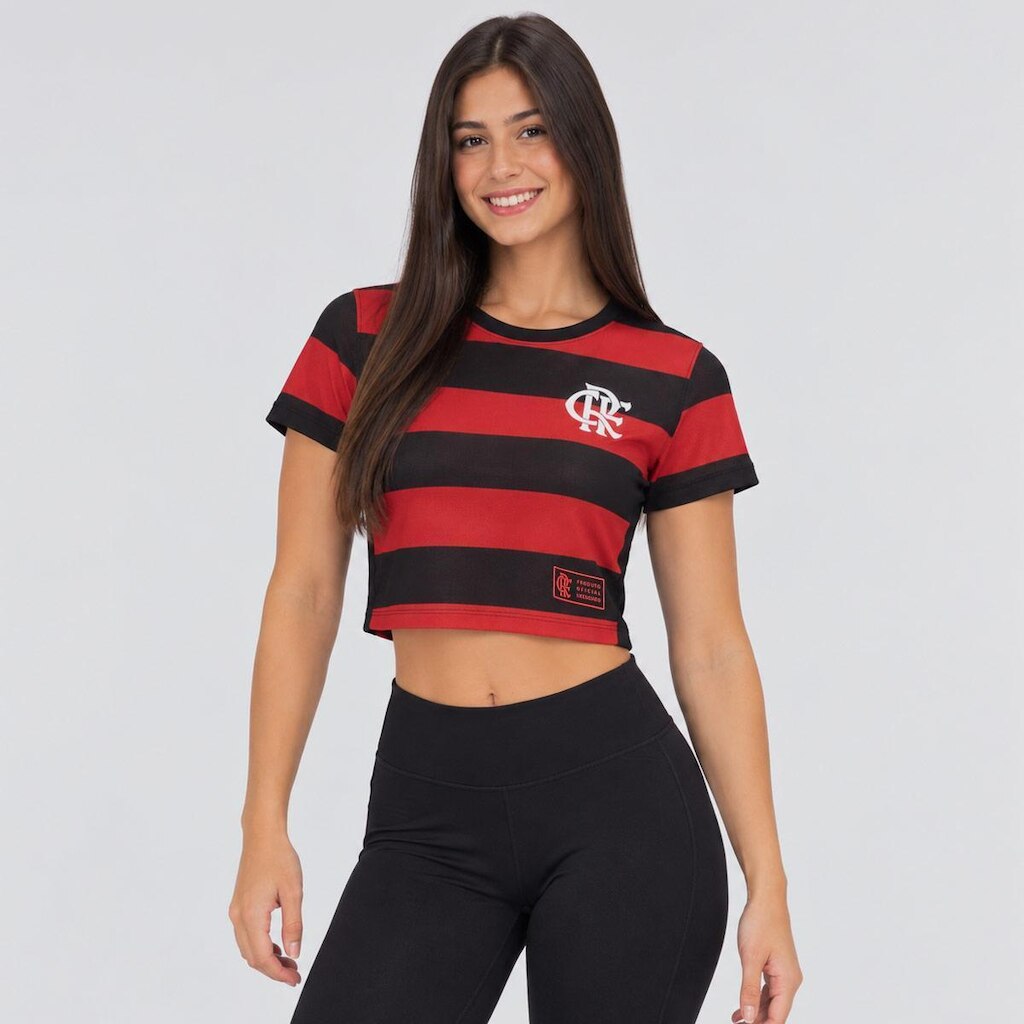Cropped Flamengo Rubro Feminino Vermelho