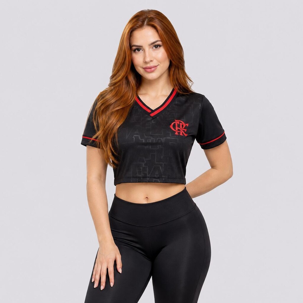 Cropped Flamengo Victory Feminino Preto