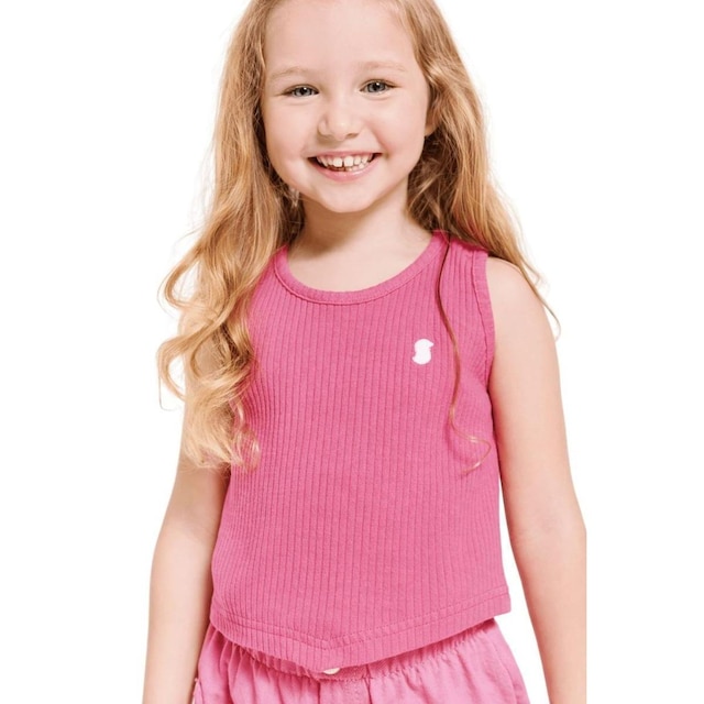 Cropped Infantil Menina Basiquinho Alphabeto