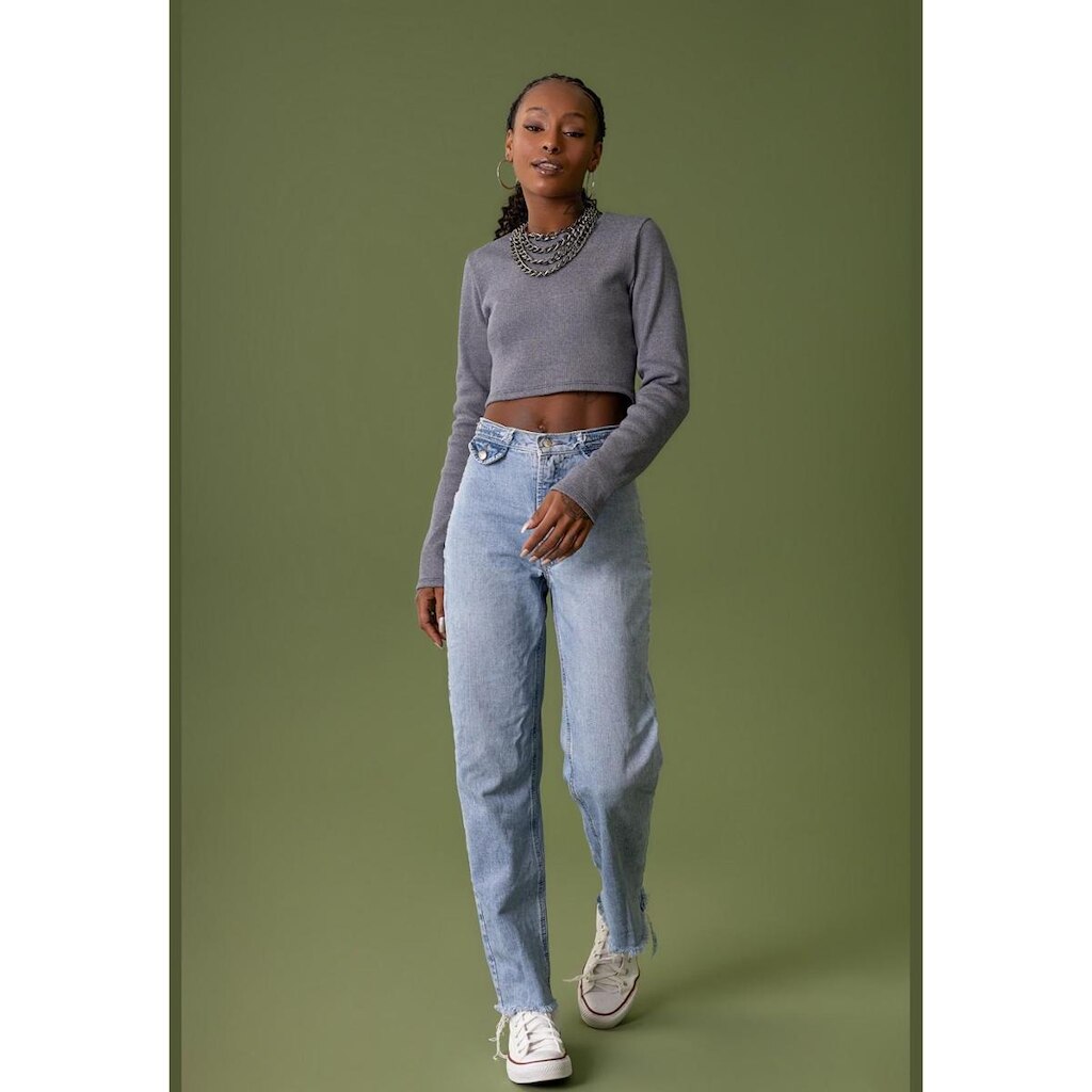 Cropped Manga Longa Ribana Casual The Philippines