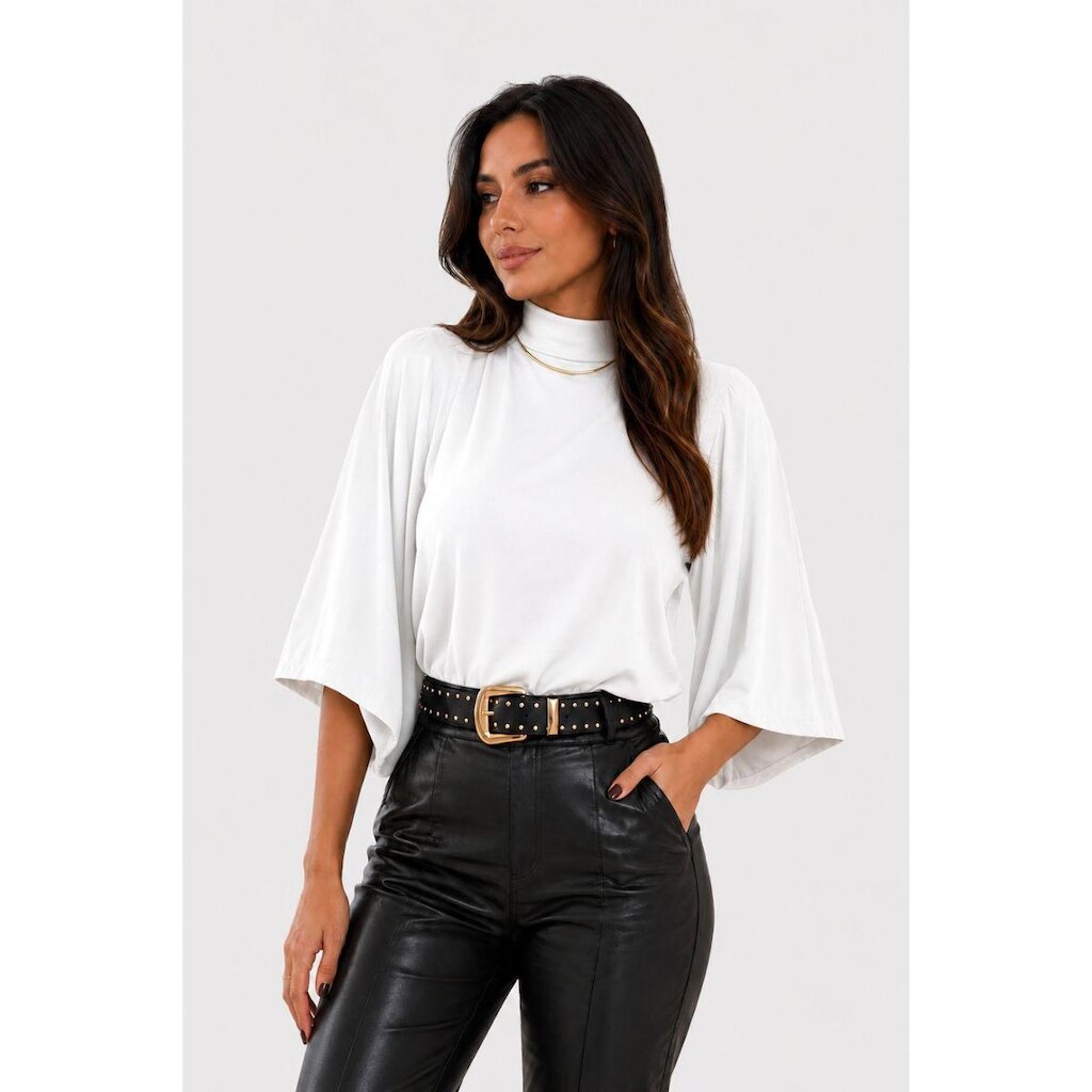 Cropped Oversized D Bell Outlet Fashion Com Gola Branco