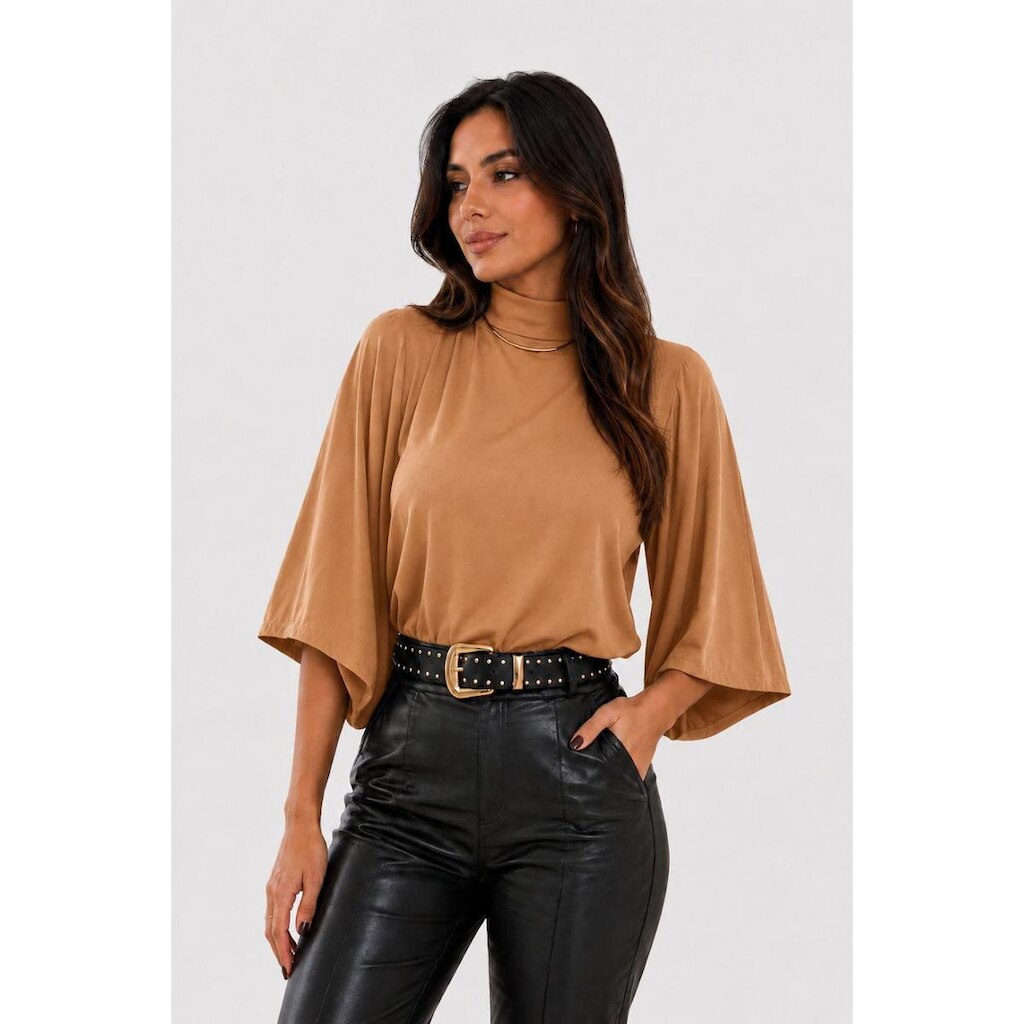 Cropped Oversized D Bell Outlet Fashion Com Gola Caramelo