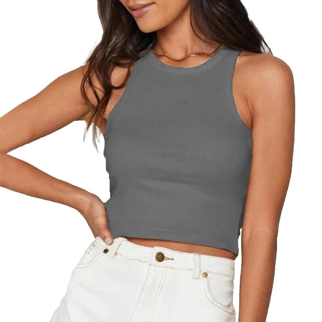 Cropped Regata Feminina Blusa Leve Para Verão