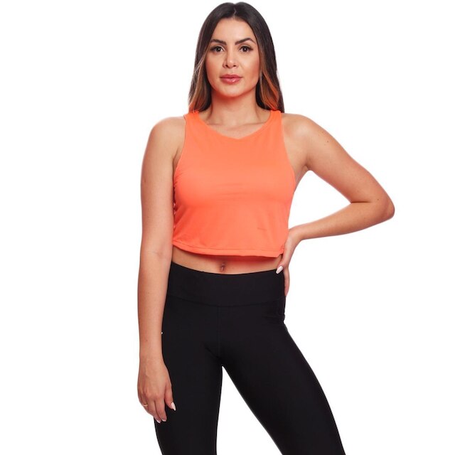 Cropped Regata Good Look Cavado Dry Proteção Solar UV Feminino
