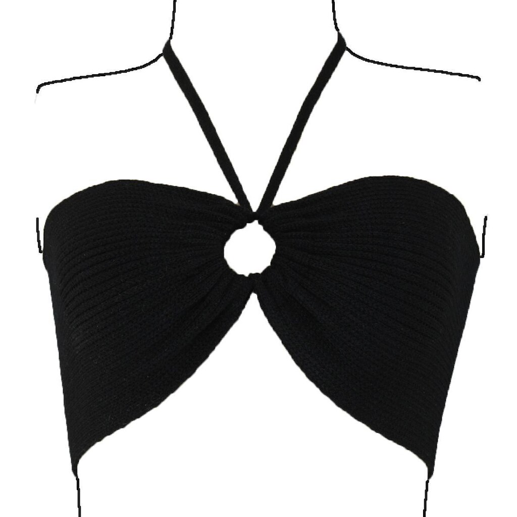 Cropped Top Faixa Blusa Feminina - Katlen Tricot