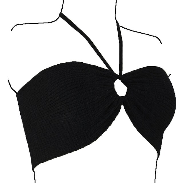 Cropped Top Faixa Blusa Feminina - Katlen Tricot