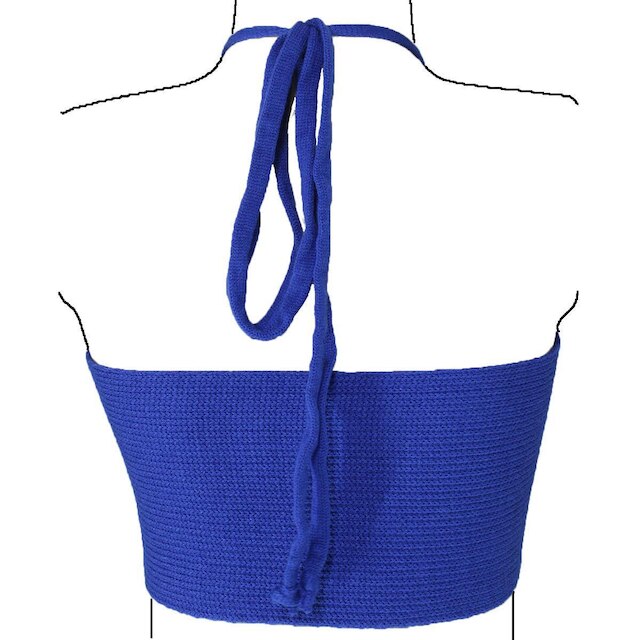 Cropped Top Faixa Blusa Feminina - Katlen Tricot