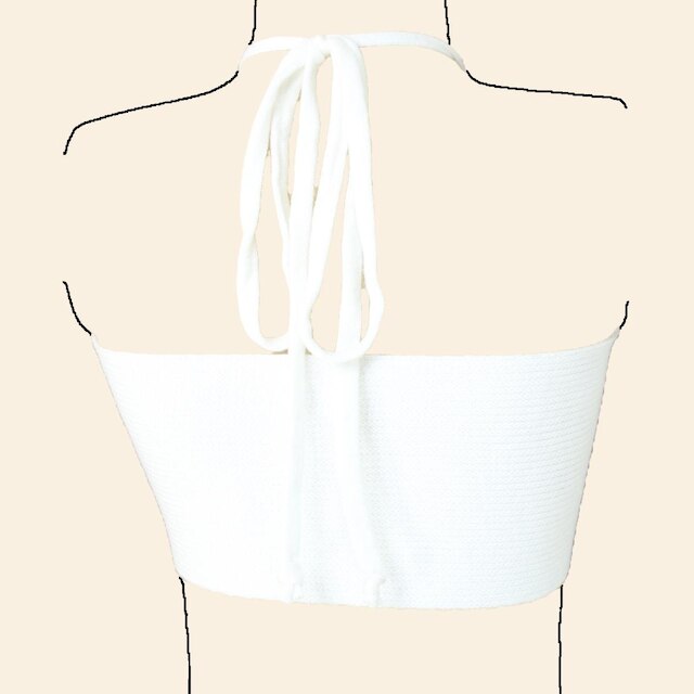 Cropped Top Faixa Blusa Feminina - Katlen Tricot