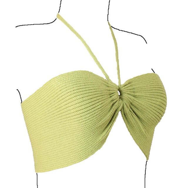 Cropped Top Faixa Blusa Feminina - Katlen Tricot