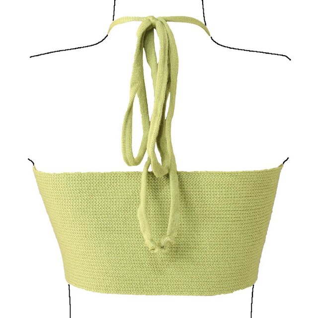 Cropped Top Faixa Blusa Feminina - Katlen Tricot