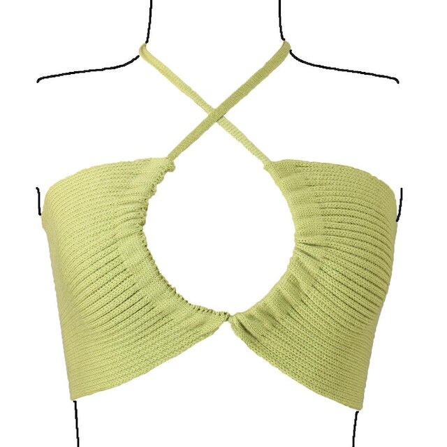 Cropped Top Faixa Blusa Feminina - Katlen Tricot