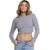 Cropped Vekyo Manga Longa Gola Alta Feminino - Cinza
