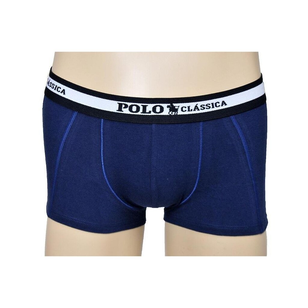 Cueca Boxer Algodão Curta Lisa BY Polo Classica