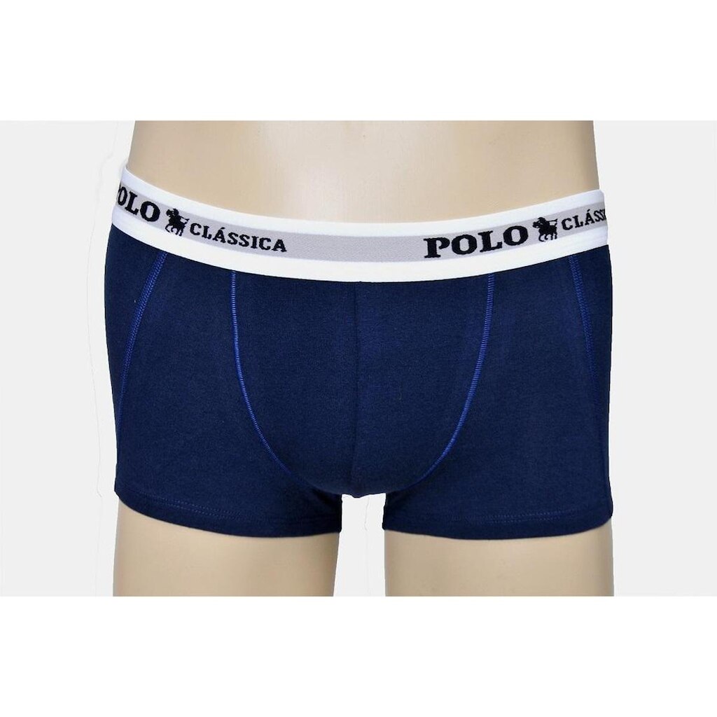 Cueca Boxer Algodão Curta Lisa BY Polo Classica
