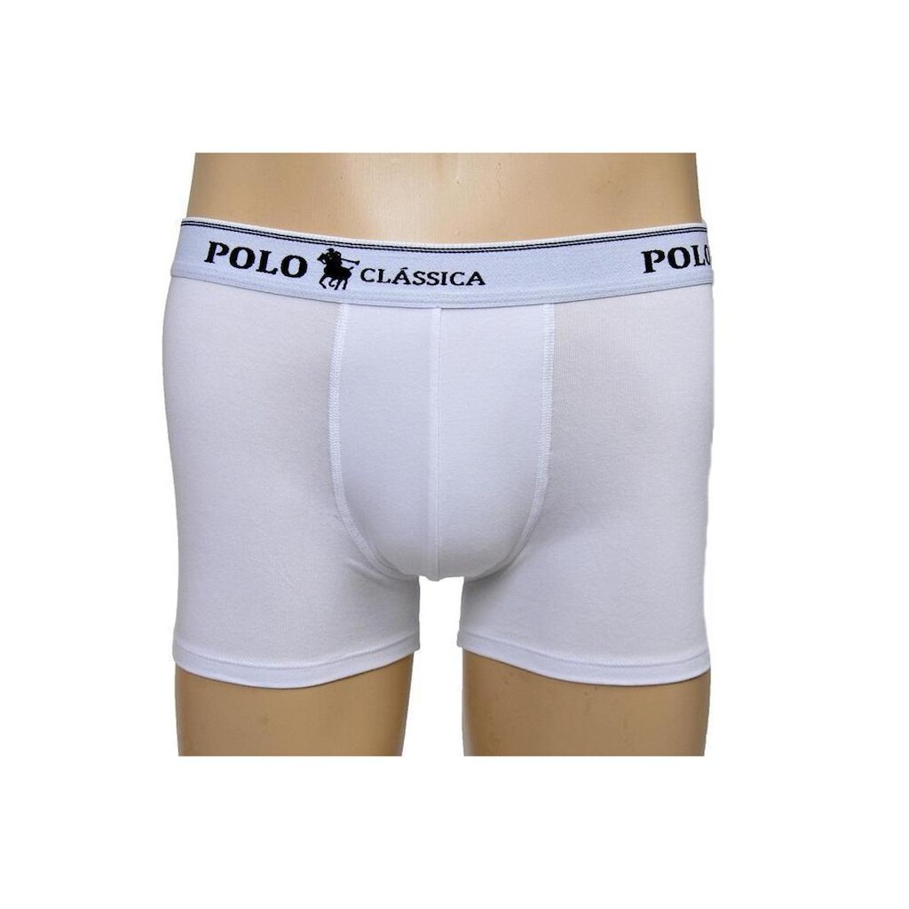 Cueca Boxer Algodão Longa Lisa BY Polo Classica