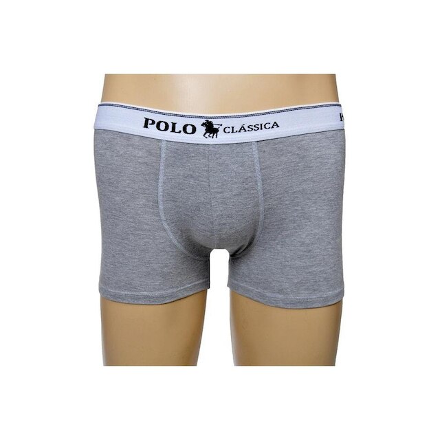 Cueca Boxer Algodão Longa Lisa BY Polo Classica