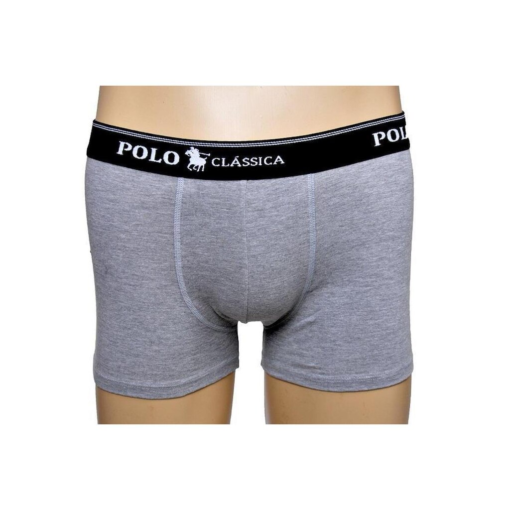 Cueca Boxer Algodão Longa Lisa BY Polo Classica