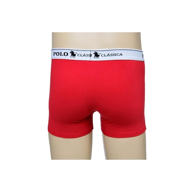 Cueca Boxer Algodão Longa Lisa BY Polo Classica