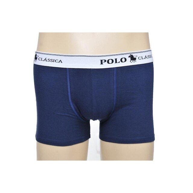 Cueca Boxer Algodão Longa Lisa BY Polo Classica