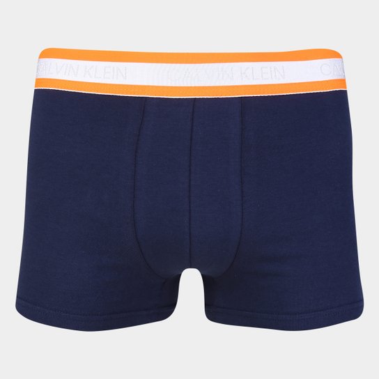 Cueca Boxer Calvin Klein Trunk Cotton Hazard - Marinho