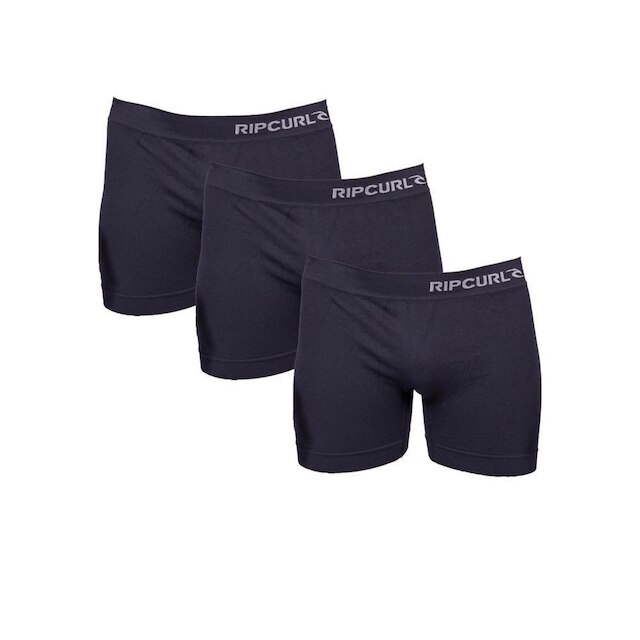 Cueca Boxer Comfort Rip Curl Kit com 3 Black