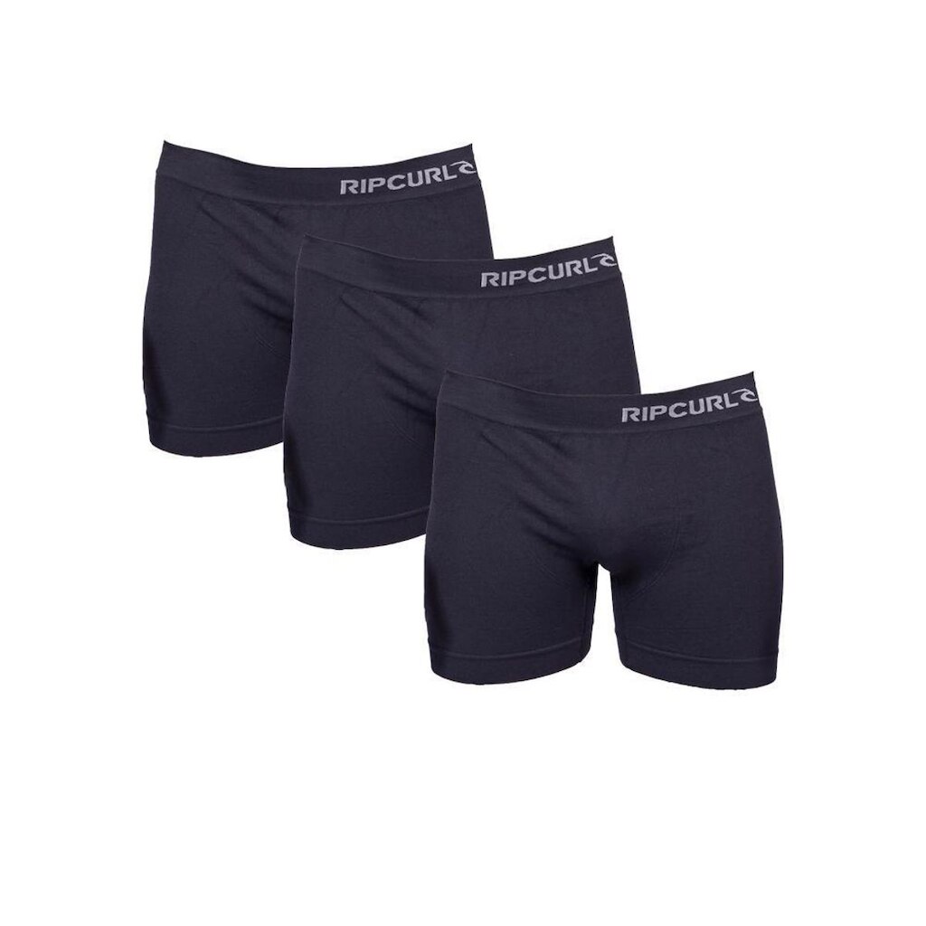 Cueca Boxer Comfort Rip Curl Kit com 3 Black