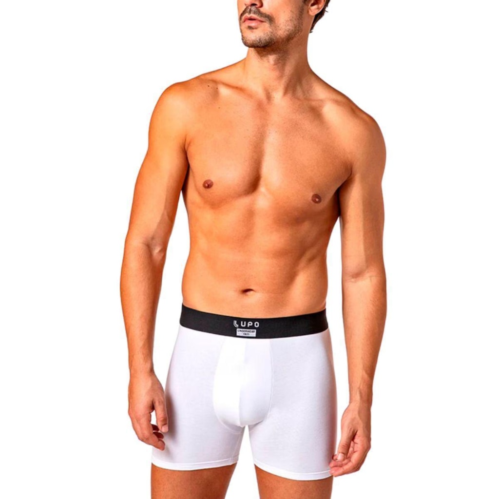Cueca Boxer de Algodão Masculina Lupo