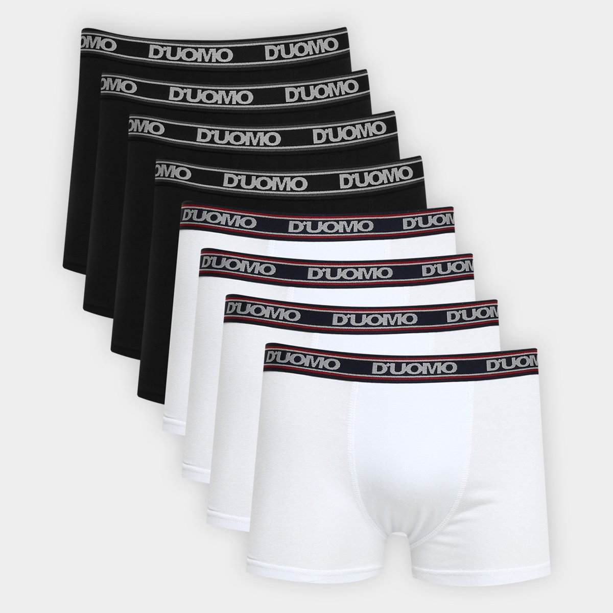 Cueca Boxer Duomo Cotton Kit Com 8 Peças Individual - Branco+Preto é ruim? Cueca Boxer Duomo Cotton Kit Com 8 Peças Individual - Branco+Preto é boa?