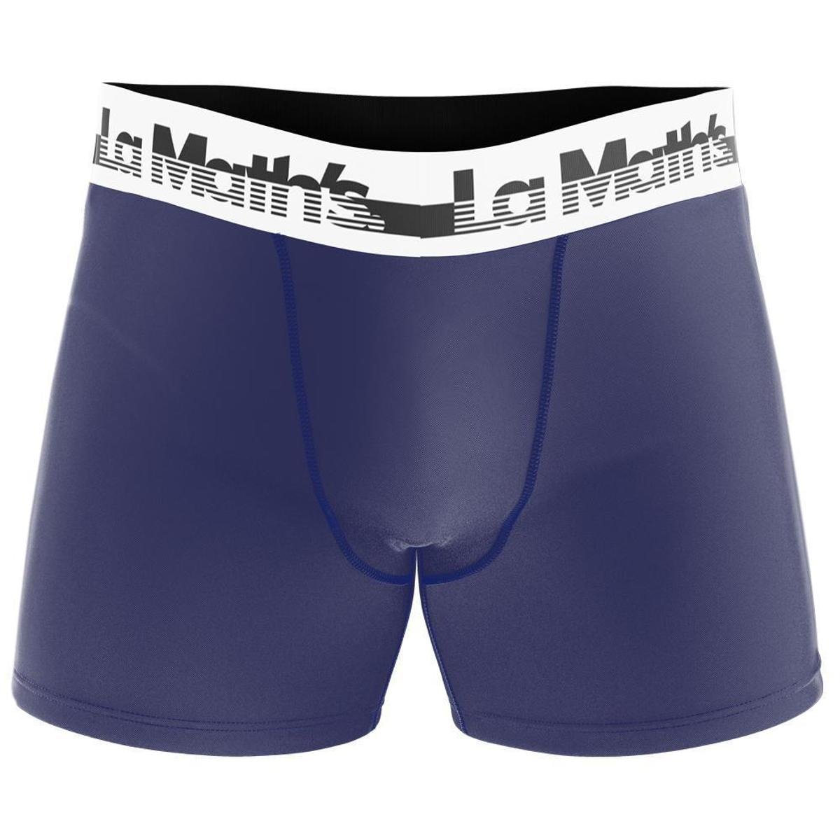 Cueca Boxer La Maths Microfibra Lisa Masculina - Azul Menor preço em Cueca Boxer La Maths Microfibra Lisa Masculina - Azul
