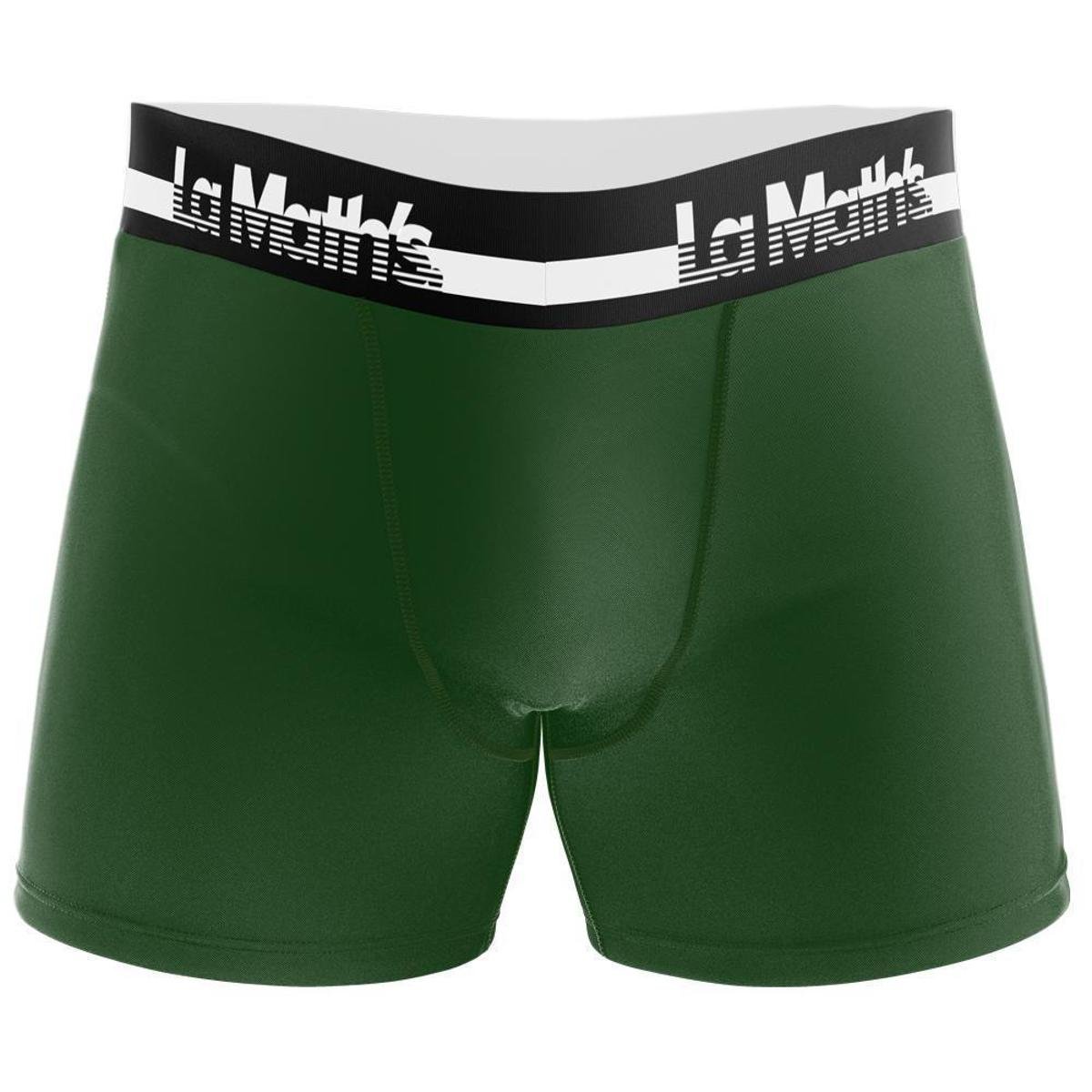 Cueca Boxer La Maths Microfibra Lisa Masculina - Verde Menor preço em Cueca Boxer La Maths Microfibra Lisa Masculina - Verde