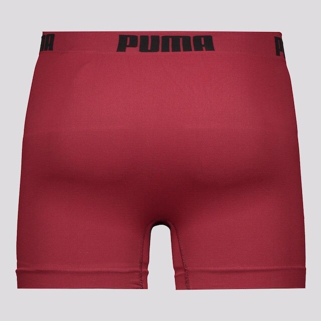 Cueca Boxer Puma Sem Costura I Bordô