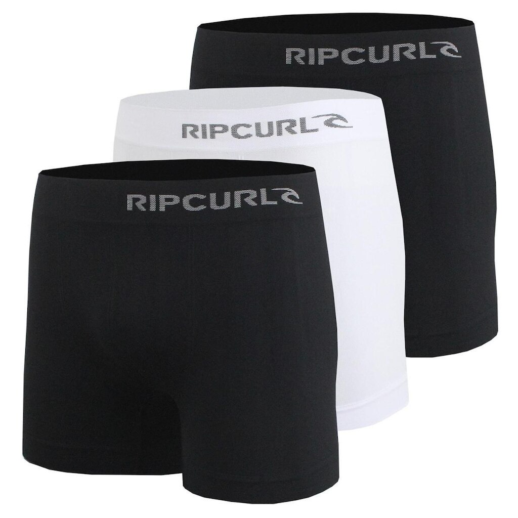 Cueca Boxer Rip Curl Comfort Kit com 3 Black White