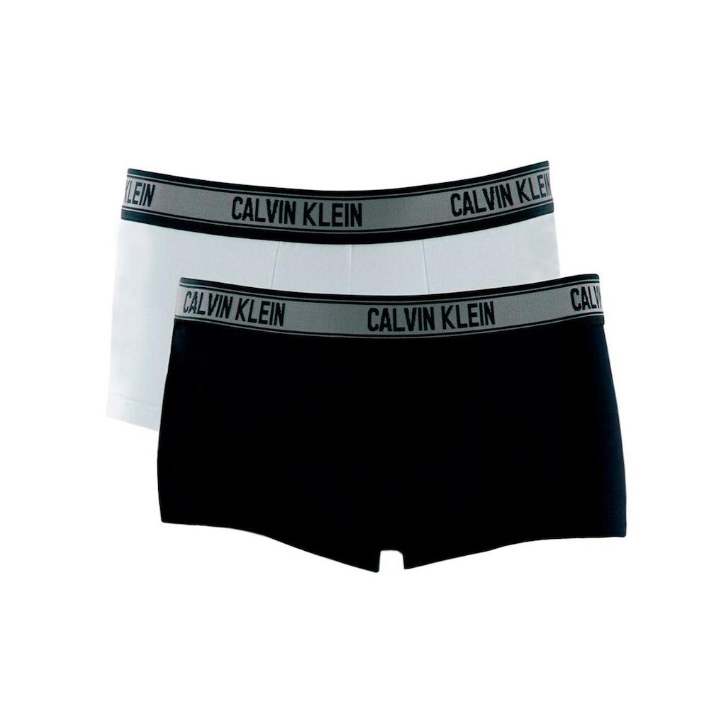 Cueca Calvin Klein Low Rise C11.09 BR00 Grey Branca e Preta Pack 2UN