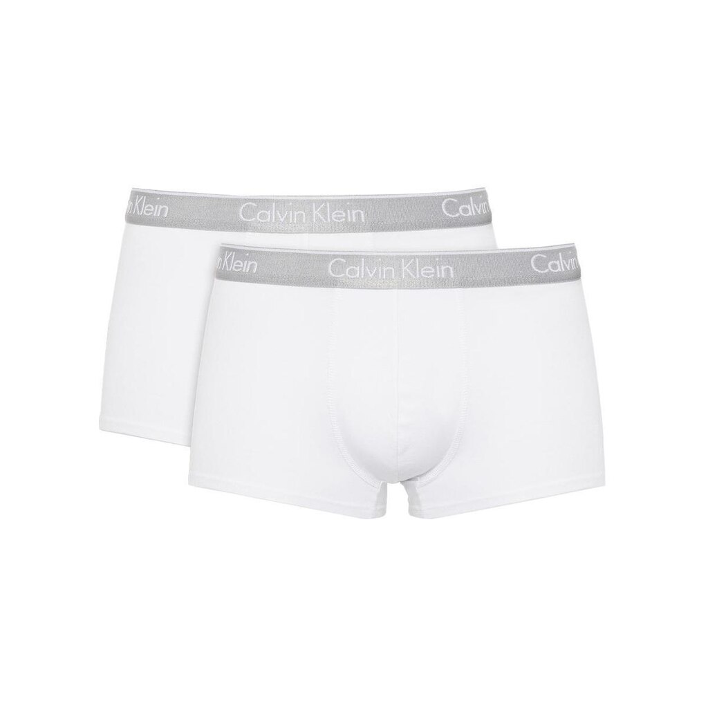 Cueca Calvin Klein Low Rise Trunk Print Branca Pack 2UN