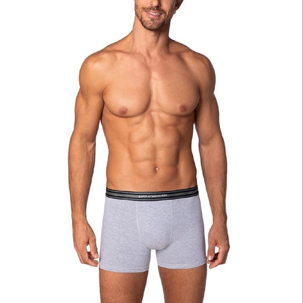Cueca Lupo Boxer Algodão Com Elastano - 00523-003 - Cinza Mescla
