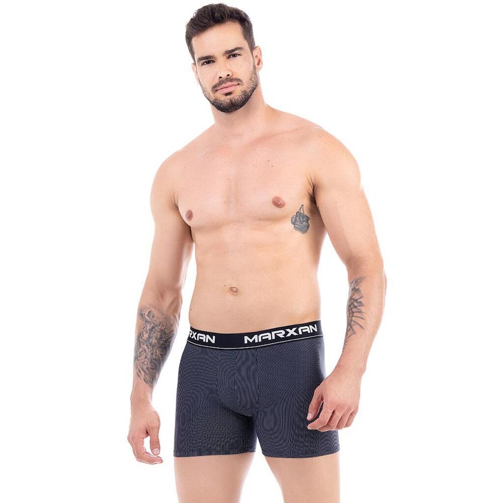 Cueca Marxan Boxer Listrada Microfibra