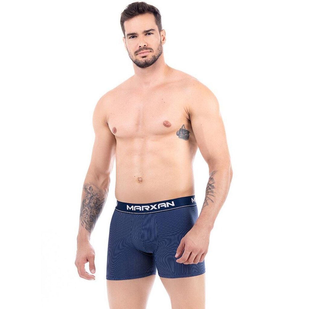Cueca Marxan Boxer Listrada Microfibra