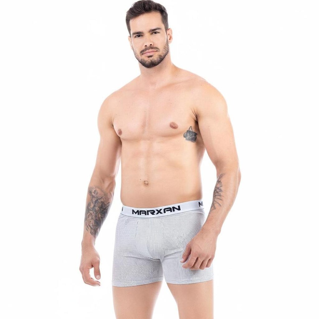 Cueca Marxan Boxer Listrada Microfibra