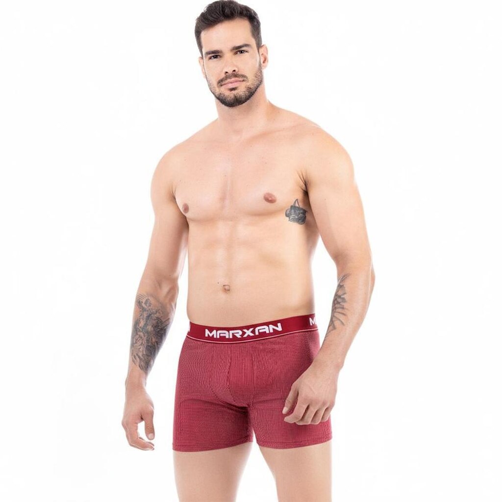 Cueca Marxan Boxer Listrada Microfibra