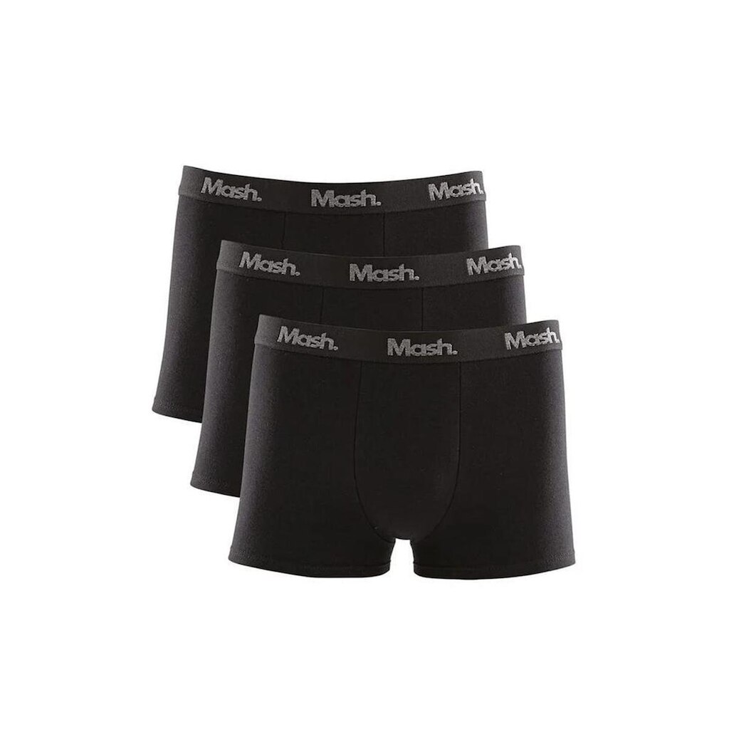 Cueca Mash Kit c/3 Boxer All Black