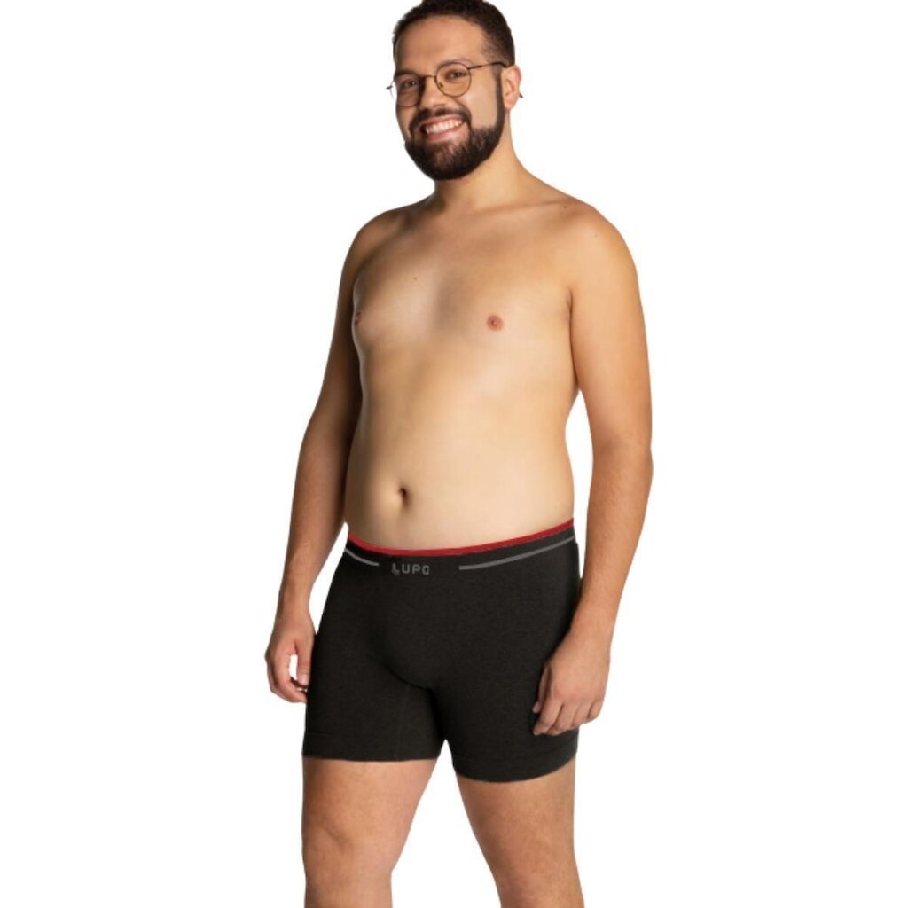Cueca Plus Size Boxer Seamless sem Costura de Microfibra Lupo