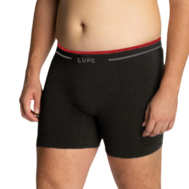 Cueca Plus Size Boxer Seamless sem Costura de Microfibra Lupo