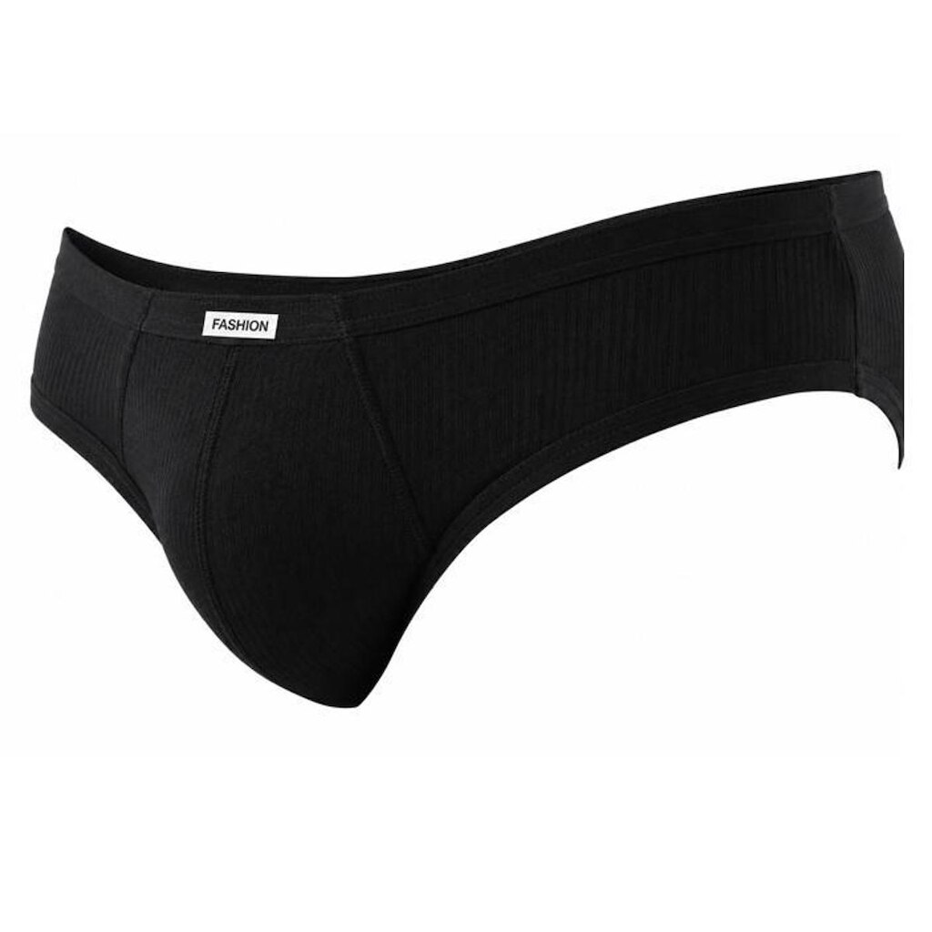 CUECA PLUS SIZE SLIP ALGODÃO LISA PRETA