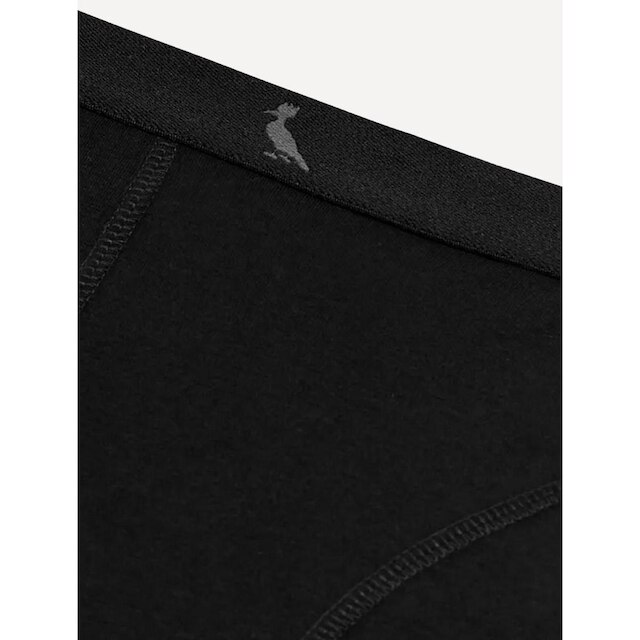 Cueca Reserva Masculina Boxer Monocromatico Cotton Preta Pack 3UN