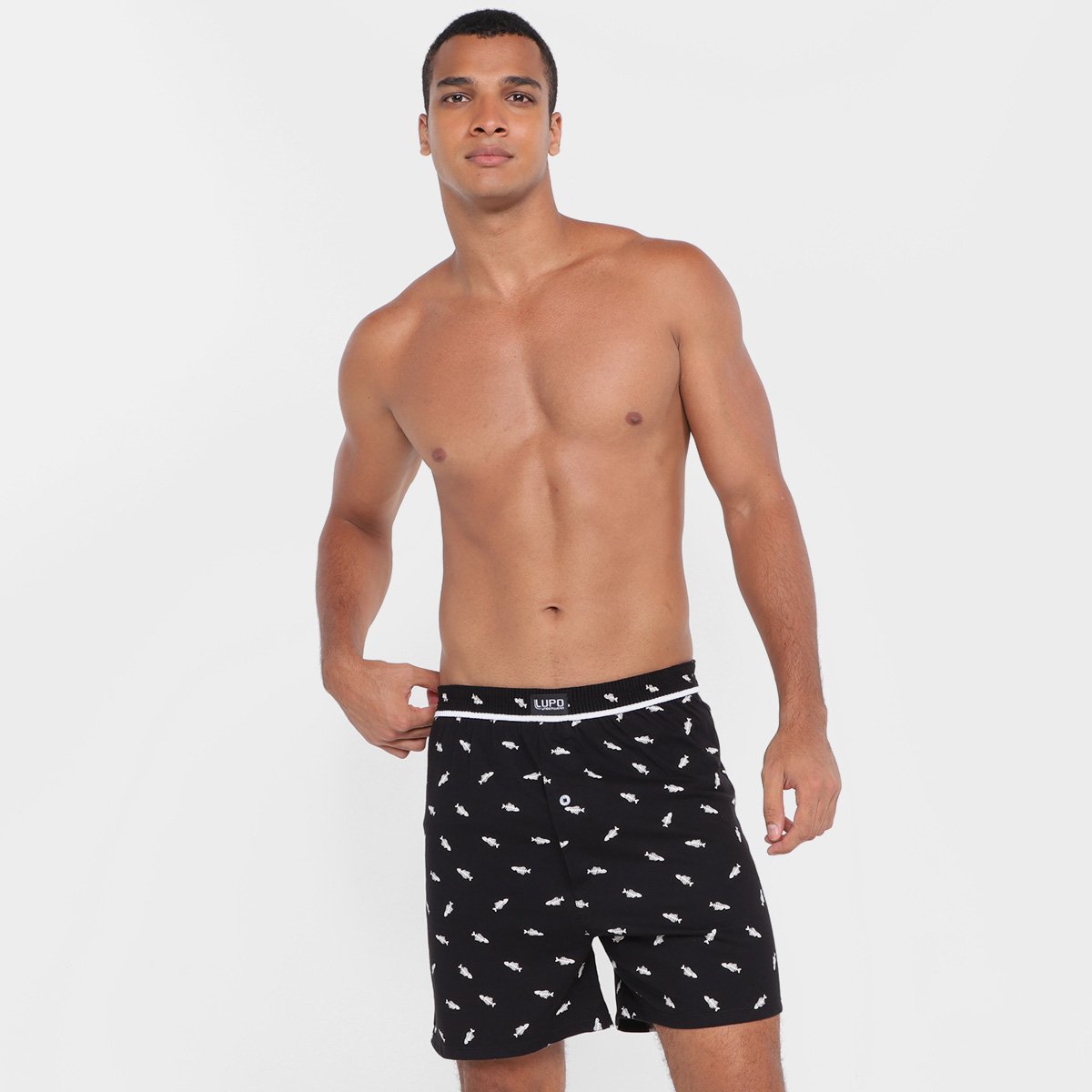 Cueca Samba Canção Lupo Estampada - Preto é ruim? Cueca Samba Canção Lupo Estampada - Preto é boa?